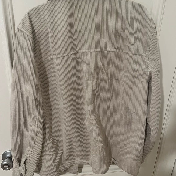 Cream corduroy shirt jacket - Picture 3 of 3